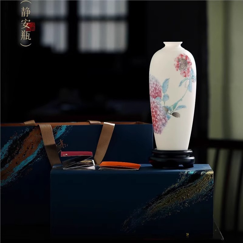 Ngọc bích ngọc bích sứ gỉ hoa bình hoa cao cấp phòng khách nghiên cứu văn phòng đồ trang trí văn phòng cắm hoa trang trí nhà quà tân gia