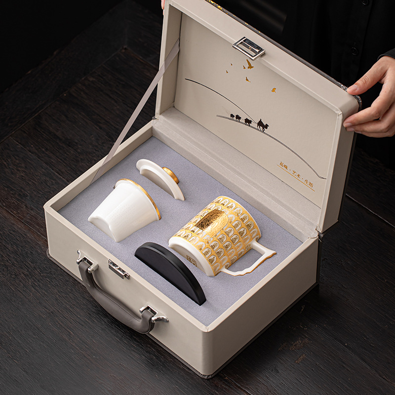 Bảo tàng Cung điện Văn hóa và Sáng tạo Đôn Hoàng Băng ngọc sứ cốc văn phòng có tay cầm tách trà tách trà cốc pha trà cá nhân