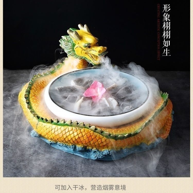 Bộ đồ ăn hải sản đá khô đặc trưng của khách sạn, đĩa ăn sashimi, Nhà hàng Lẩu, đĩa sáng tạo, nhà hàng nghệ thuật cao cấp