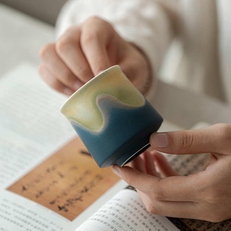 Chpu Qianli Jiangshan Văn hóa và Sáng tạo Gốm sứ Tách trà Chủ sở hữu Hộp quà Sáng tạo Cốc trà Bộ trà Quà tặng Lễ hội