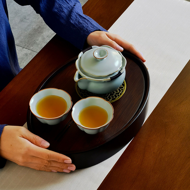 Lò nung Juqitang Tianqingru có thể nâng một ấm hai cốc có nắp, một ấm trà lớn không nóng, ấm cầm tay