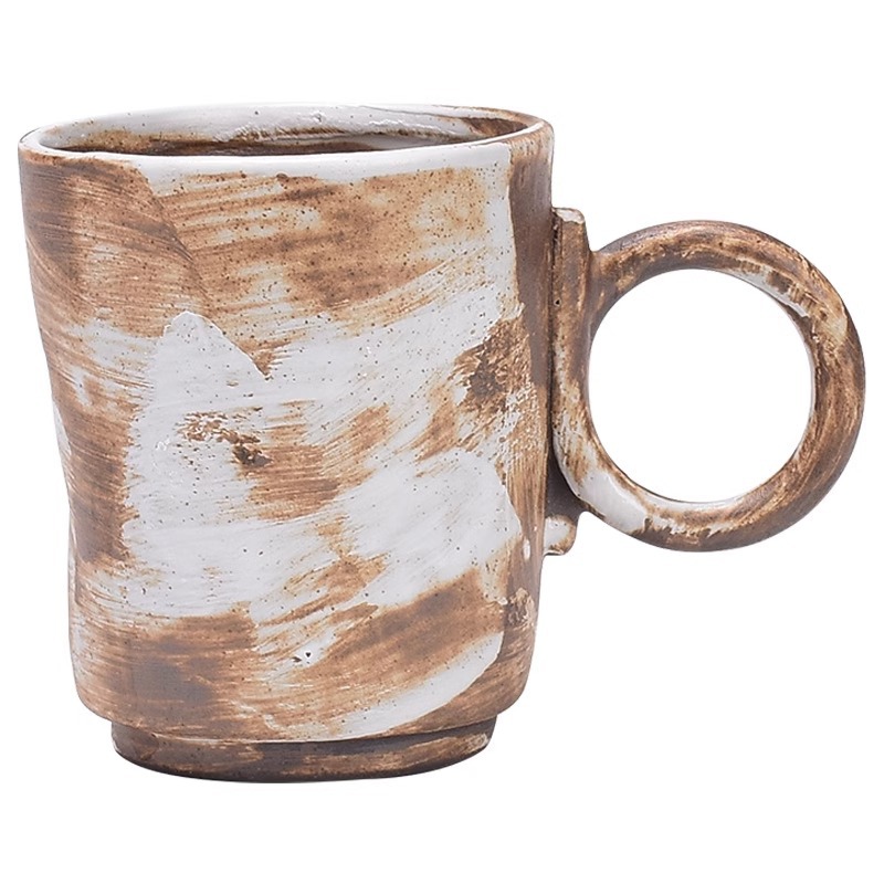 Cốc mug gốm thô kiểu Nhật cốc cà phê cổ điển cá tính cốc ăn sáng gia dụng cốc gốm sứ cốc nước đơn giản giá trị cao