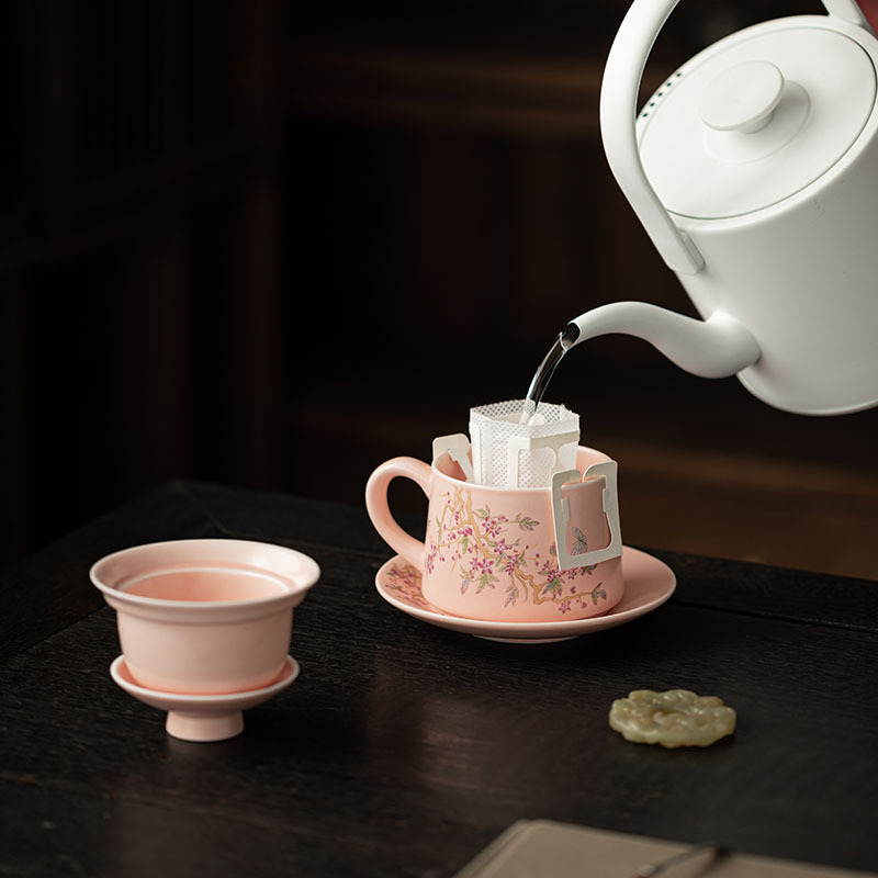 Cốc nước lọc ba trong một cốc cốc cà phê gốm sứ văn phòng gia đình cốc cốc có nắp chuyên dụng dành cho nữ cốc tách nước trà