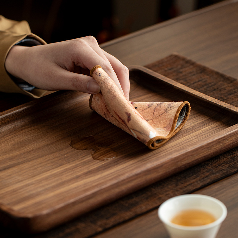 Vải khăn trà dày thấm nước cao cấp Trung Quốc nhỏ bàn trà khăn chuyên dụng khăn lau khăn nâng ấm phong cách Trung Quốc đệm phong cách Trung Quốc