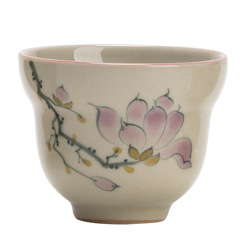 Cốc cao vẽ tay, cốc chủ nhân, cốc uống trà cá nhân bằng gốm, cốc đơn, Bộ trà Kung Fu gia dụng cao cấp, cốc trà nhỏ