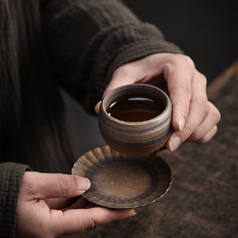 Cốc trà Gốm Sứ Cổ Điển Thủ Công cốc trà gốm thô kiểu Nhật cốc chủ nhân cốc cốc gốm sứ Kung Fu cốc trà Trung Quốc