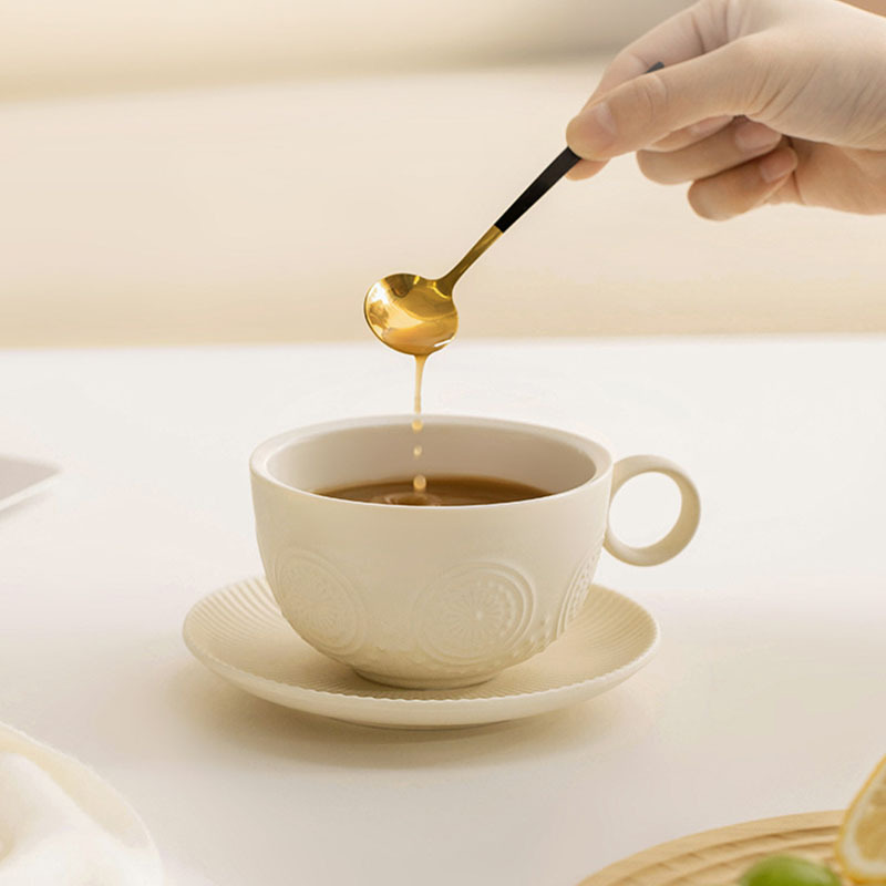 Bộ cốc cà phê sáng tạo và văn hóa, cốc sứ kem gió, cốc nước có giá trị cao, cốc quà tặng