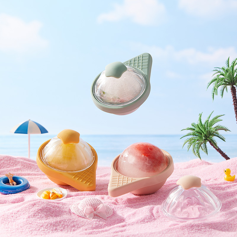 Kem Ice Hockey Khuôn thực phẩm Silicone cấp thiết bị làm đá Dụng cụ làm đá Big Ice Hockey Maker Large Tròn Ice