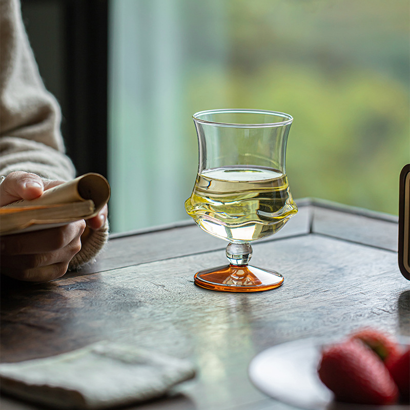 Cốc thủy tinh chịu nhiệt gia dụng cốc nước văn phòng giá trị cao cốc trà hoa