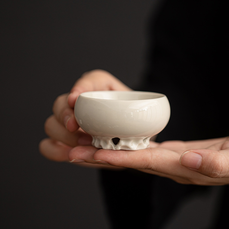 Cốc trà xám thực vật, bộ trà gốm sứ, cốc trà, cốc chủ nhỏ, cốc đơn, trang nhã, dễ nhìn