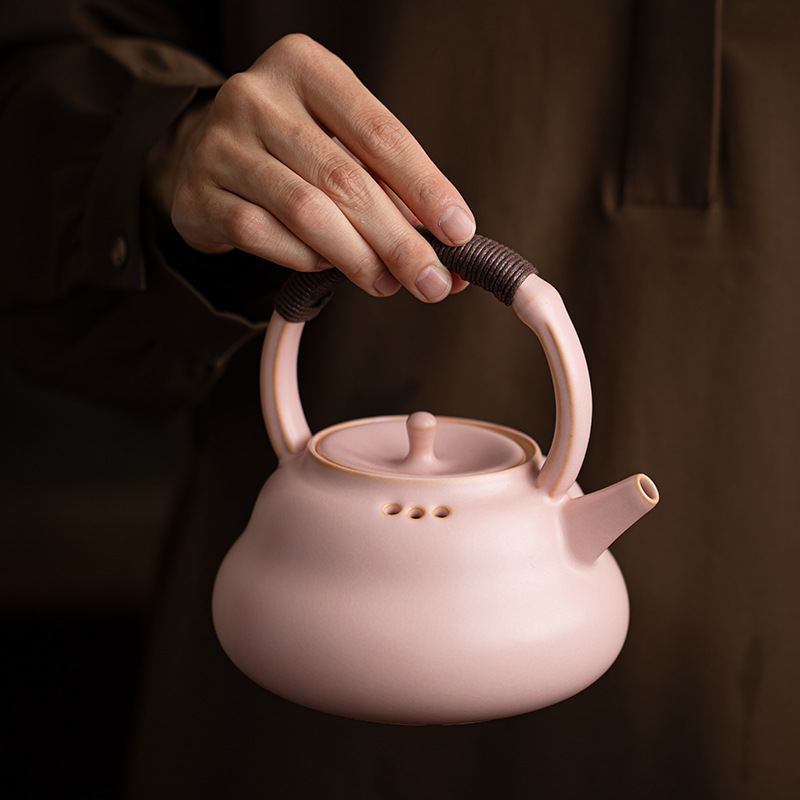 Bộ ấm trà pha trà bằng bột anh đào, bếp ấm trà pha trà kiểu Trung Quốc dùng trong gia đình ngoài trời, bếp nấu trà bằng gốm thô