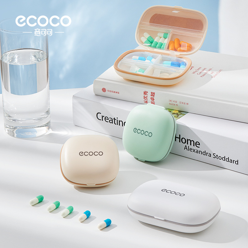 Hộp thuốc xách tay ba bữa một ngày, hộp thuốc mini chống ẩm kín, đồ xách tay bảy ngày một tuần