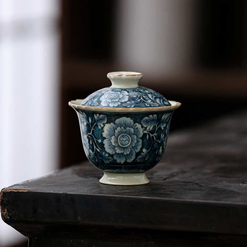 Cốc trà hoa Ruyao cốc chủ nhân cốc gốm sứ cốc nước giải khát cốc cá nhân cốc đơn cốc văn phòng dung tích lớn cốc nước