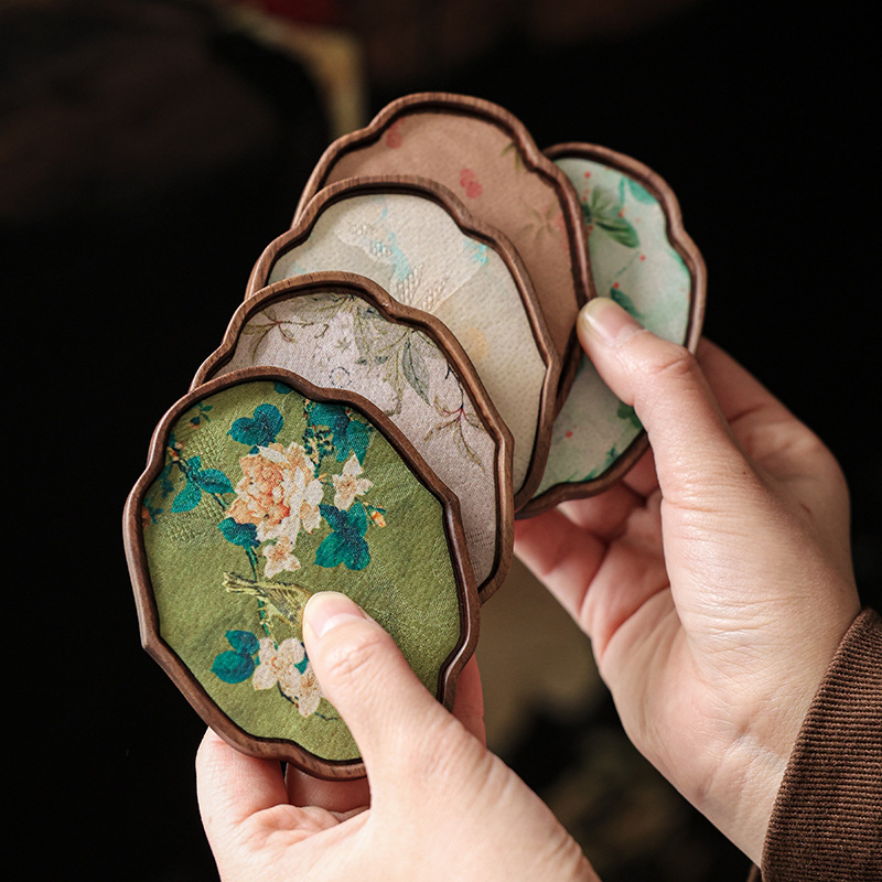 Khay trà vải gạc óc chó cách nhiệt vải cách nhiệt chống bỏng gỗ cách nhiệt đệm chịu nhiệt khay trà kung fu đế thảm trà