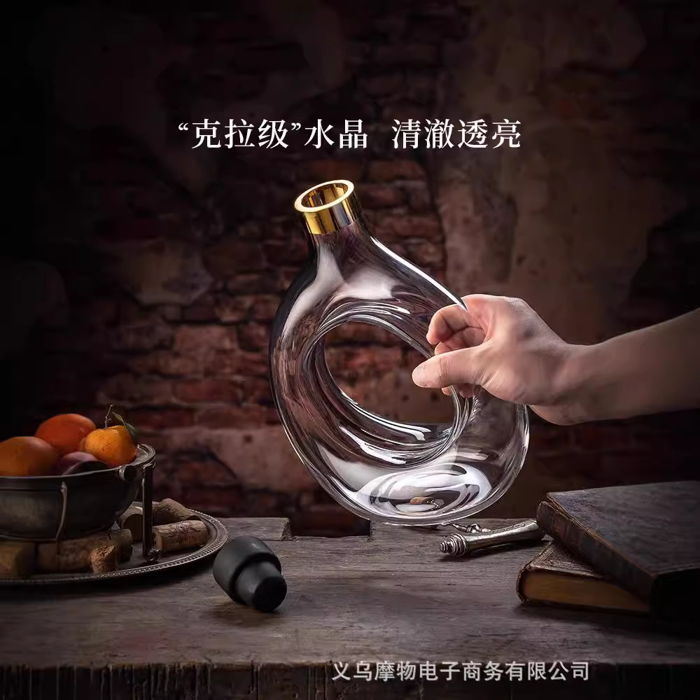 Bình rót rượu vang đỏ cao cấp, sang trọng, dung tích lớn, thủ công, pha lê, thiết kế sáng tạo