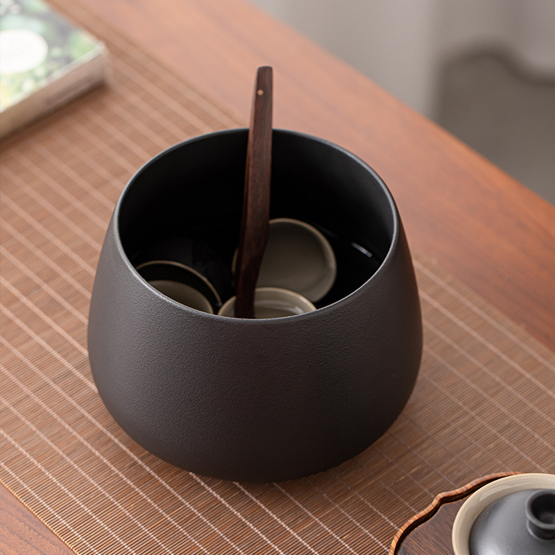 Thùng xỉ trà không gian sâu thùng xỉ trà gia dụng thùng đựng nước cốc rửa dụng cụ trà dung tích lớn thùng đựng nước thải bát đựng trà chậu đựng trà