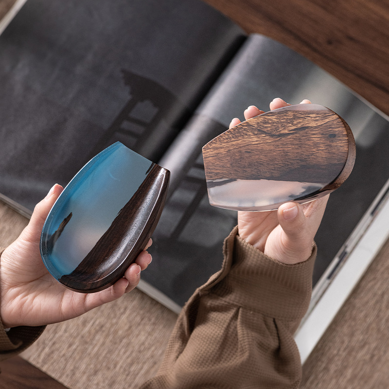 Bán buôn công cụ nghệ thuật trà nhựa gỗ đặc để thưởng thức trà, bộ trà, phụ kiện xẻng, phụ kiện trà đạo để bàn