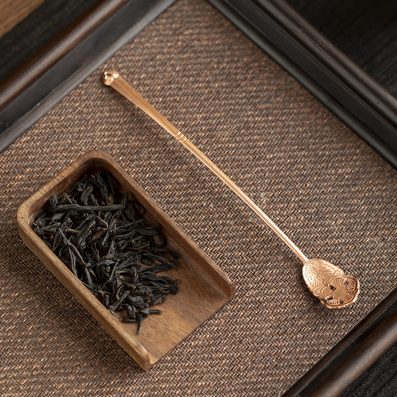 Dụng cụ matcha kiểu Nhật thìa trà bột hợp kim thìa trà thủ công bán buôn bộ trà Kung Fu phụ kiện trà đạo trà thìa trà