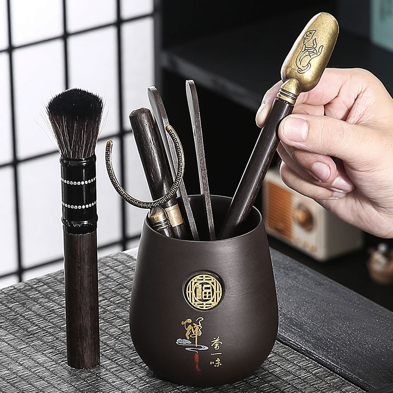 Bộ ấm trà Kung Fu trà thiền tử sa bộ ấm trà cốc trà Hanwa bộ đồ pha trà cổ điển 2025 mẫu mới gia dụng