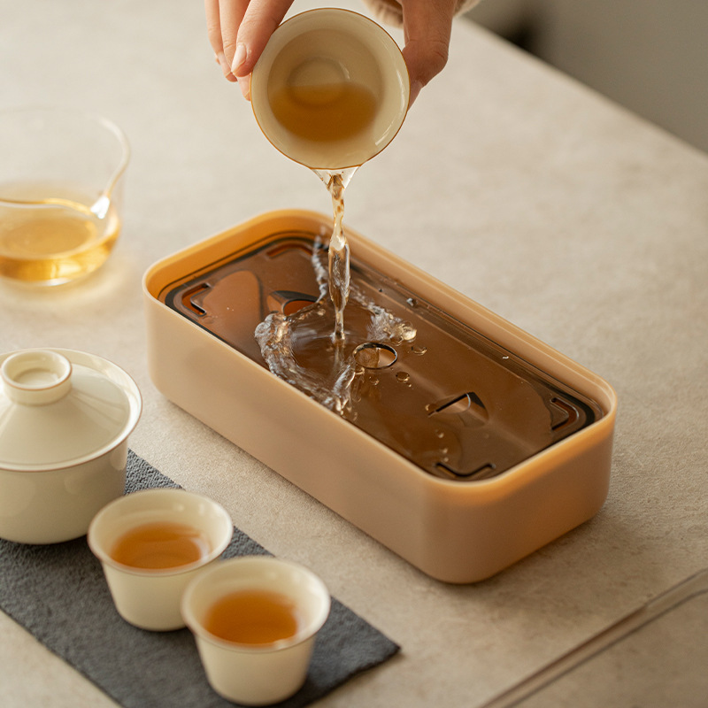 Bộ trà lưu trữ du lịch ngoài trời đóng hộp cầm tay tinh tế Chupu