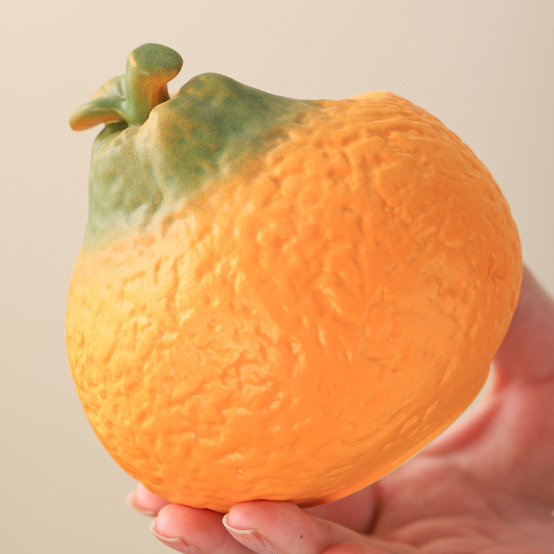 Gạt tàn cam Dajidi Gạt tàn phòng khách sáng tạo gốm sứ đồ trang trí chống gió có nắp chống bay