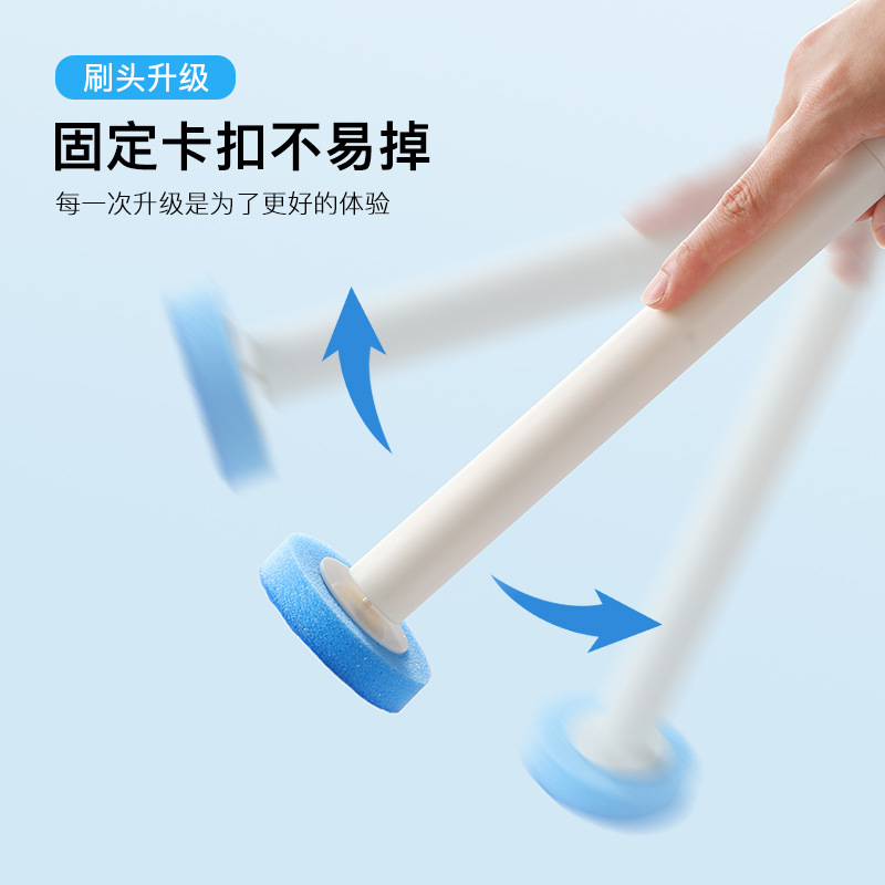 Bán buôn bàn chải nhà vệ sinh dùng một lần gia dụng không góc chết thần thánh đầu thay thế đầu 2023 treo tường nhà vệ sinh kiểu mới đầu bàn chải vệ sinh