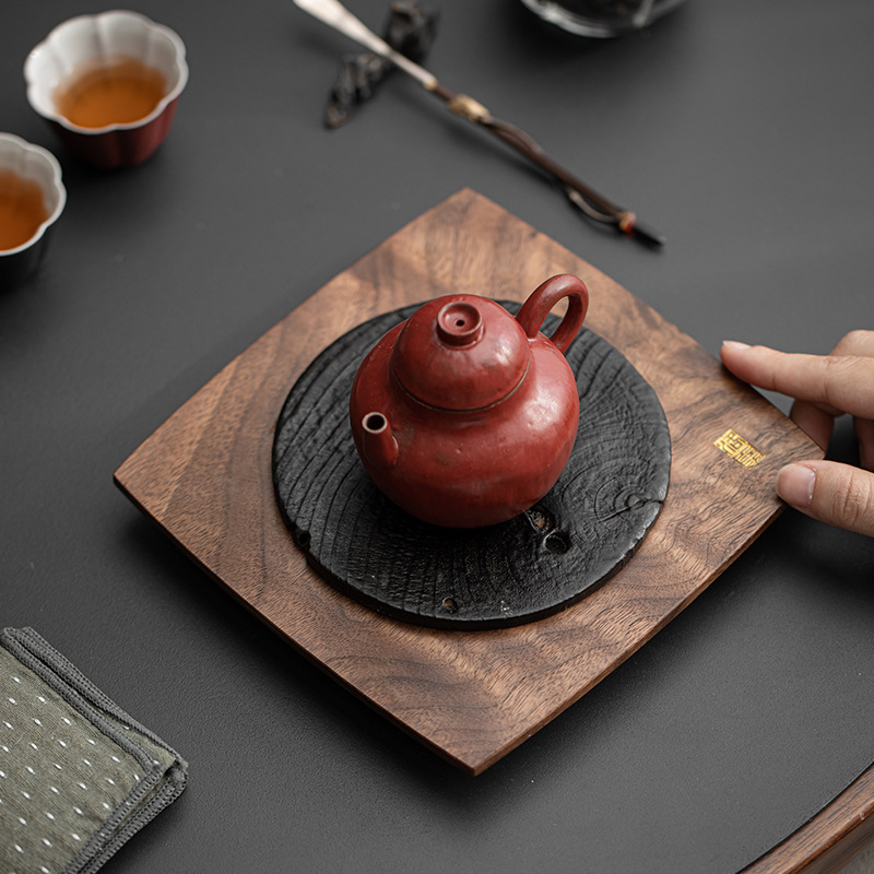 Khay cắm hương óc chó đơn giản và sáng tạo, giá đỡ bàn trà, dây trang trí, lư hương Trầm Hương Gỗ Óc Chó, Giá đỡ nồi