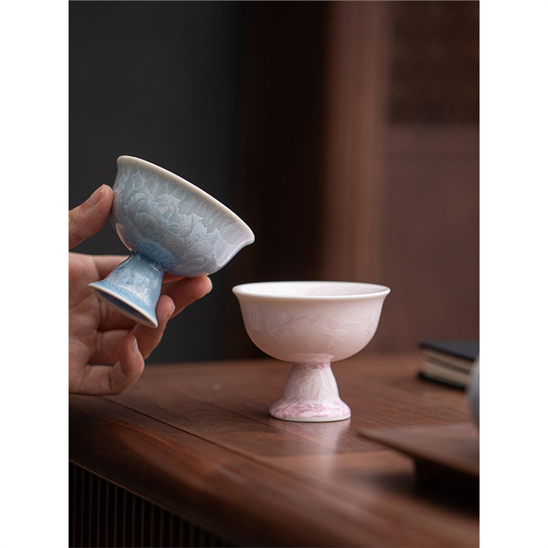 Bộ tách trà cao cấp tráng men pha lê kiểu Trung Quốc Bộ đồ trà Kung Fu Bộ ấm chén hoa băng làm quà tặng