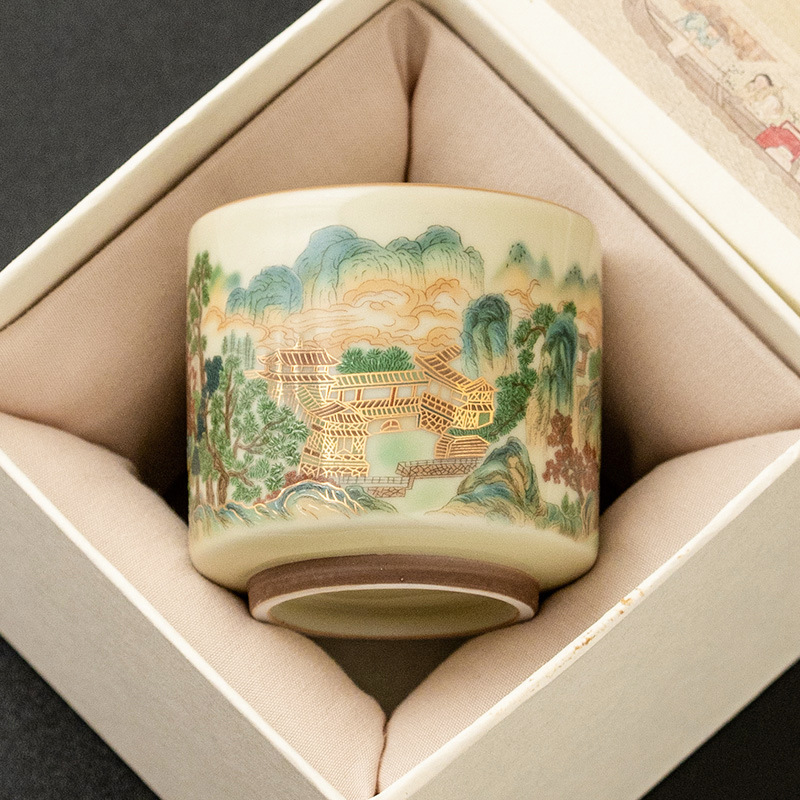 Nhà máy Cốc thẳng phong cảnh đầy màu sắc Cốc chủ nhân tinh tế cao cấp Cốc trà cá nhân Cốc trà văn phòng