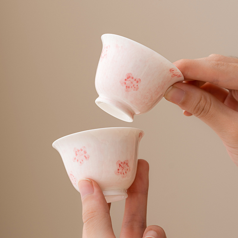 Cốc uống trà ngọc bích béo cừu Đức Hoa cốc chủ nhân cốc đơn cốc uống trà cao cấp gia dụng cốc trà gốm sứ chiêu đãi cốc trà