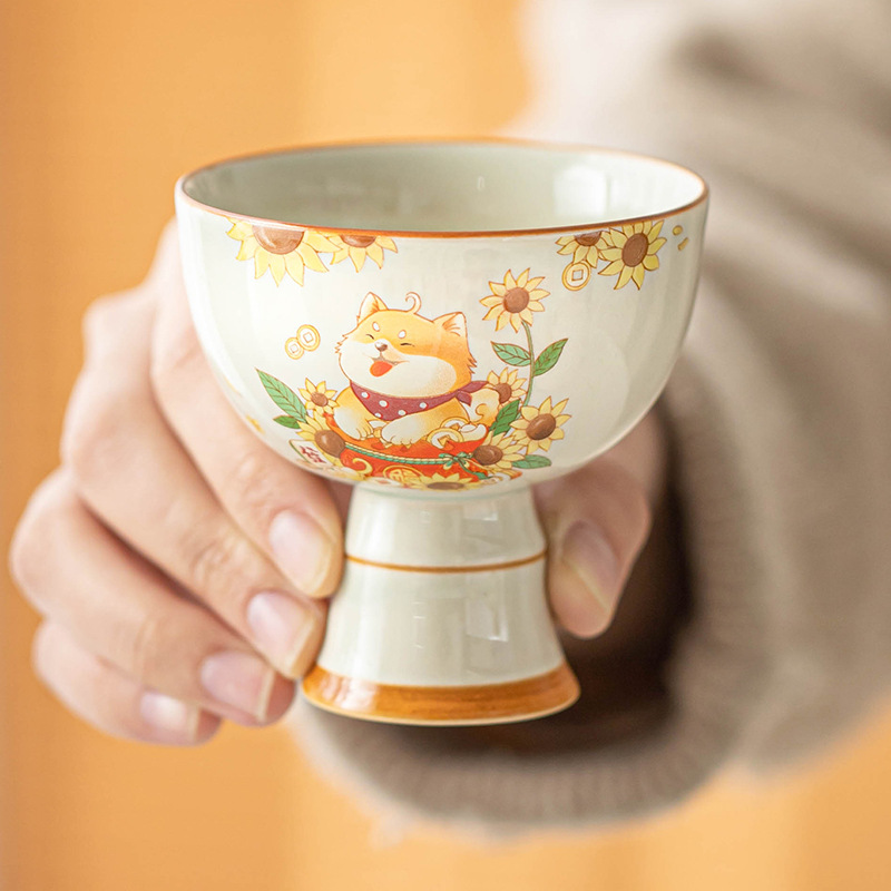 Chén trà gốm sứ cổ điển cốc trà một người uống cốc chủ nhân cốc trà đơn