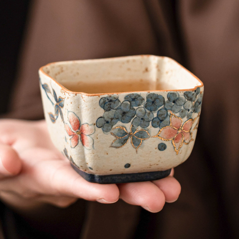 Màu xanh và trắng, đá lửa đỏ, tách trà cao cấp, tách chủ, hoa cẩm tú cầu bằng vàng, tách trà, tách trà đặc biệt, tách trà