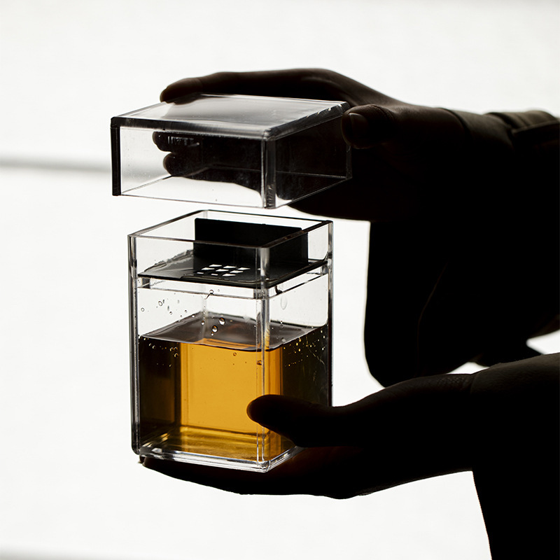 Thùng xỉ trà acrylic Jianshui mới, chậu nước trong suốt, cốc rửa trà, phụ kiện trà đạo, thùng xỉ trà, nhà máy bán hàng trực tiếp