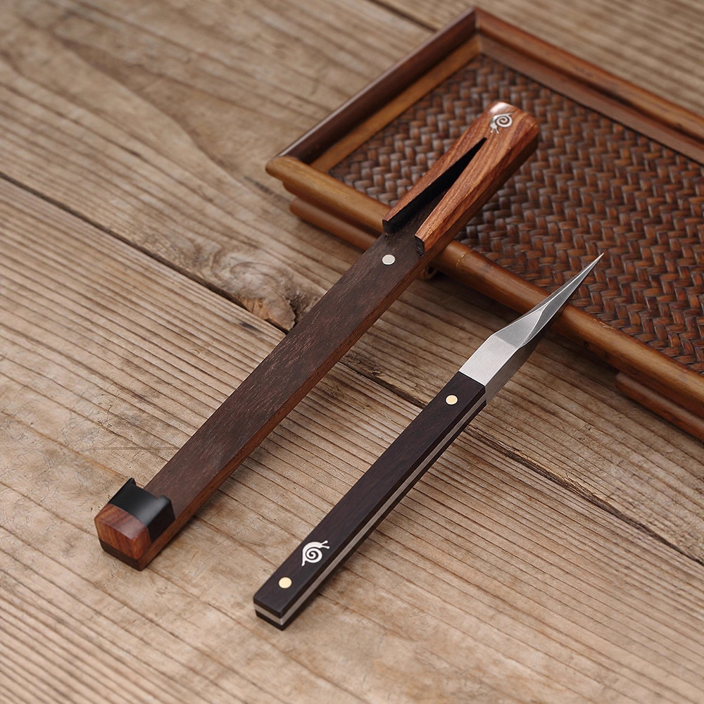 Bán buôn dao trà thép không gỉ đặc biệt cho Trà đen Pu'er dao Trà Kim Trà Hình Nón bánh trà thủ công Bộ trà Phụ Kiện Bộ trà