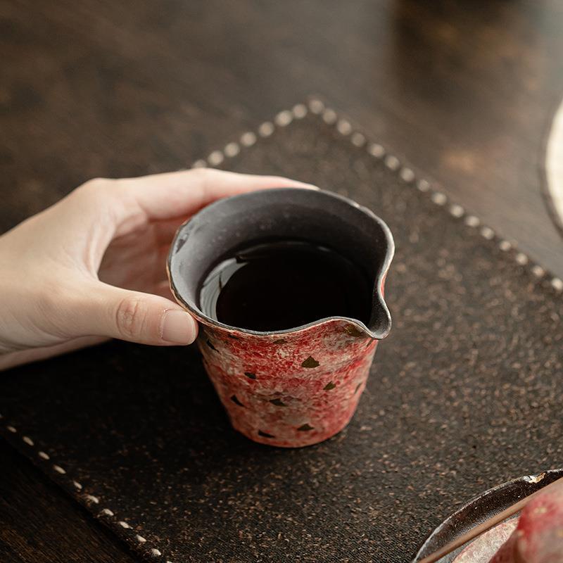 Cổ điển Dianjinyan Mine Màu gốm Pingyan Tách trà Haifen Trà Đồng phục Tách trà gốm sứ Kung Fu Phụ kiện Cốc công cộng