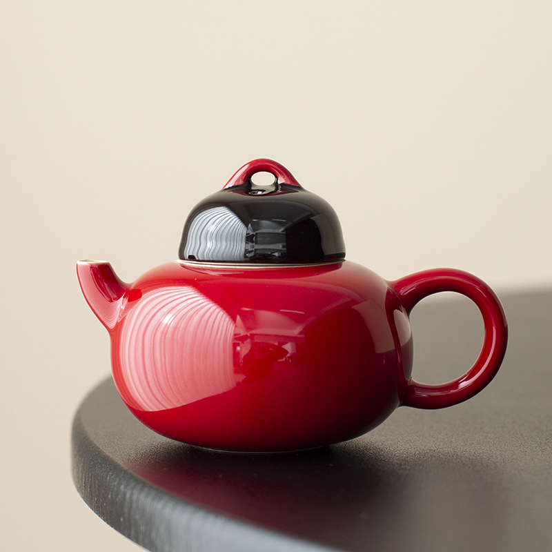 Bộ ấm trà Kung Fu màu đỏ Tử Cấm Thành Ấm trà nhỏ gia dụng Ấm trà Trung Quốc dùng cho một người Ấm pha trà cá nhân dành cho nữ Ấm đơn