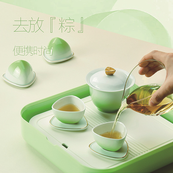 Bộ trà sáng tạo tươi mát Bộ quà tặng doanh nghiệp Đồ tạo tác pha trà ngoài trời Quà tặng Lễ hội thuyền rồng tinh tế Phúc lợi nhân viên doanh nghiệp