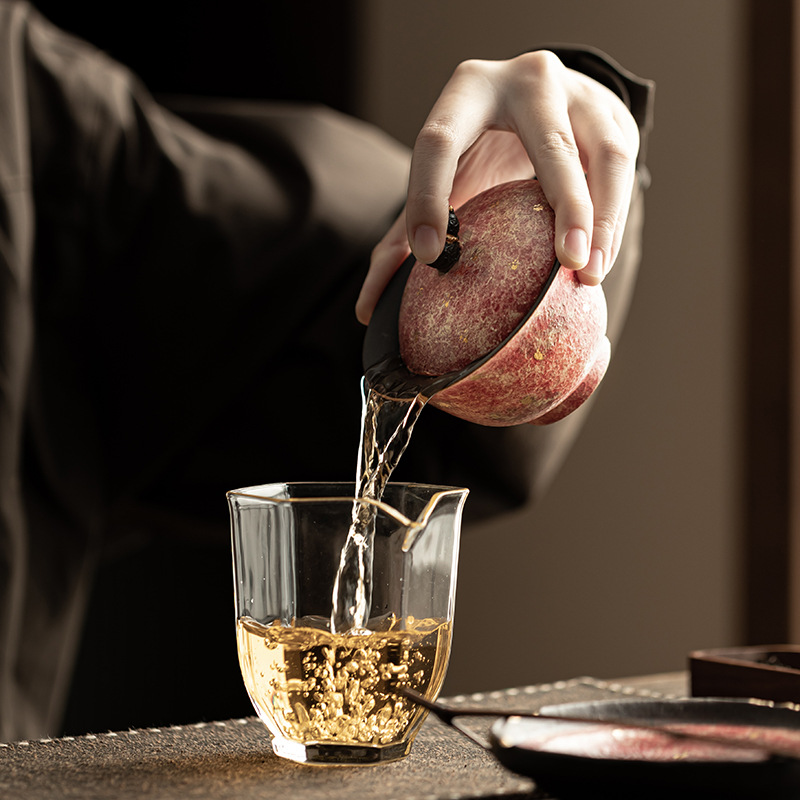 Đá mỏ gốm màu Fulu Sancai có nắp, gốm sứ cổ điển kiểu Trung Quốc, trà, trà, trà, trà, bộ trà Kung Fu, hộp quà