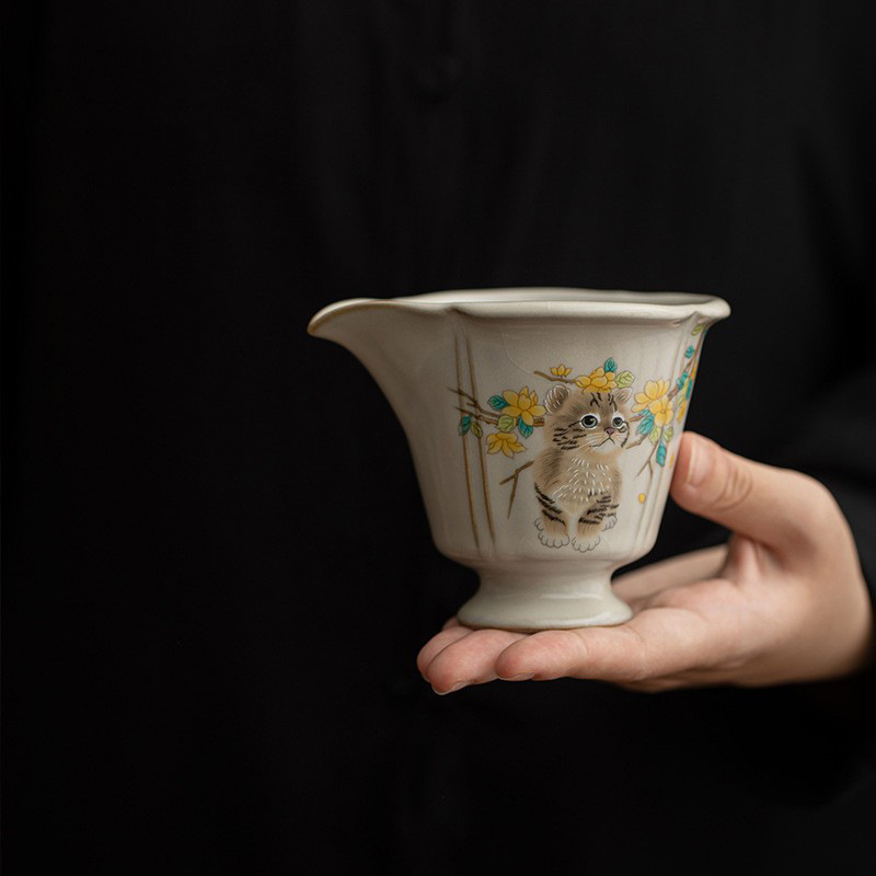 Cốc công bằng gốm sứ Ruyao dụng cụ pha trà gia dụng có thể bổ dưỡng dụng cụ pha trà Kung Fu phụ kiện bán buôn trà cao cấp