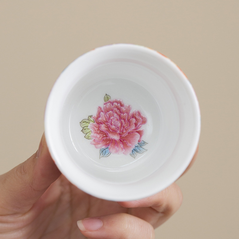 Tất Cả Các Vật Men Hoa Gốm Trà Chủ Cốc Đơn Kung Fu Trà Phong Cách Cung Điện Trà Lưu Niệm