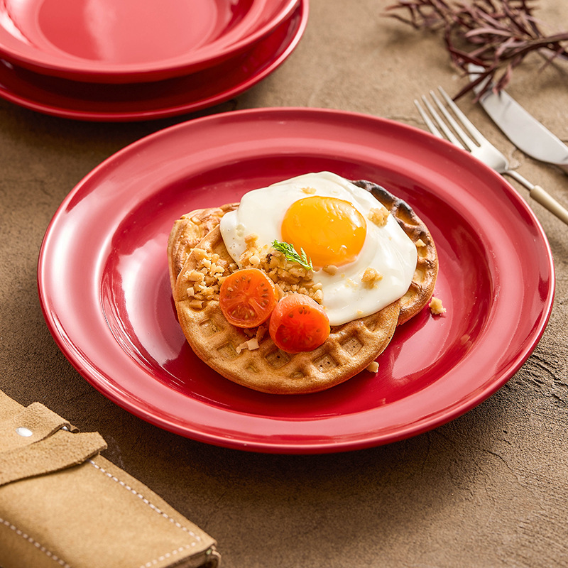 Đĩa gốm, đĩa gia dụng cao cấp, đĩa tròn, đĩa sâu lễ hội, đĩa cát kéo trái cây, đĩa ăn phương Tây, đĩa bít tết