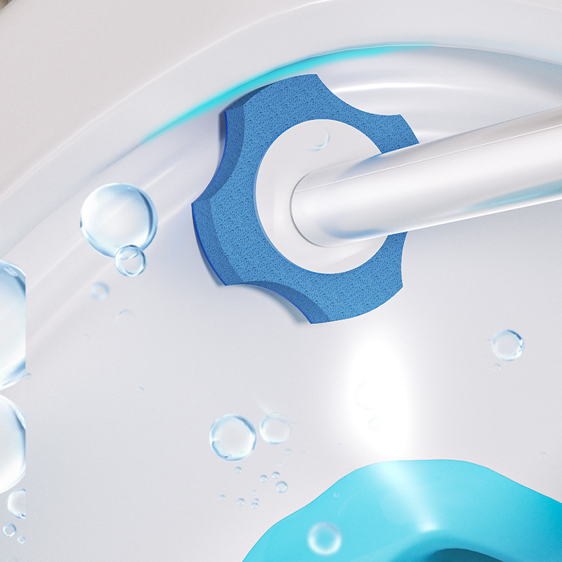 Bàn chải vệ sinh nhà tắm dùng một lần, hút chân không, không góc chết, mẫu mới, đầu bàn chải thay thế.