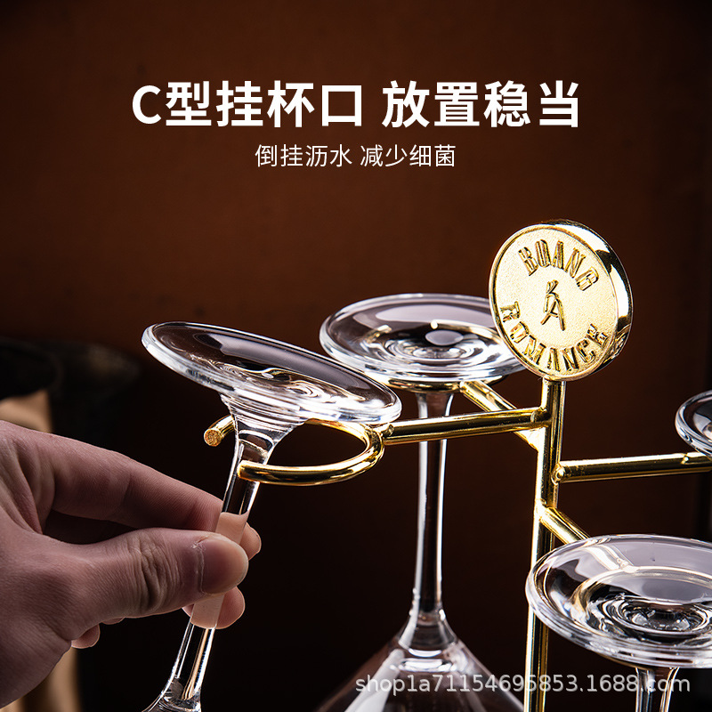 Giá treo cốc rượu vang đỏ Sáng Tạo Treo Tủ rượu phòng khách chân cao treo ngược kệ trưng bày Giá treo cốc treo trong tủ rượu