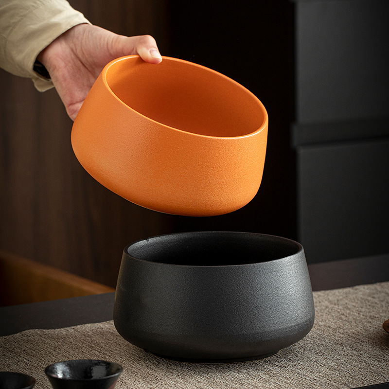 Bồn rửa trà, phụ kiện bộ trà cao cấp sang trọng nhẹ gốm sứ cực lớn, bồn rửa bút, bồn đựng trà, bồn đựng nước, bồn đựng trà, bồn nước xây dựng