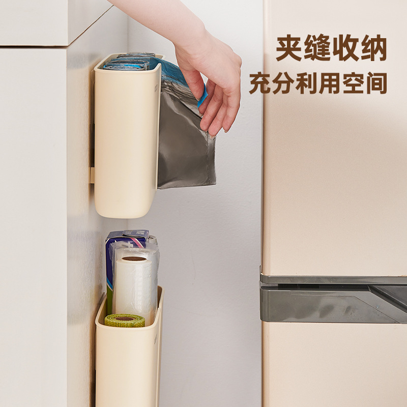 Hộp đựng túi đựng rác nhà bếp hộp đựng túi ni lông hộp đựng đồ treo tường hộp đựng đồ không cần đục lỗ