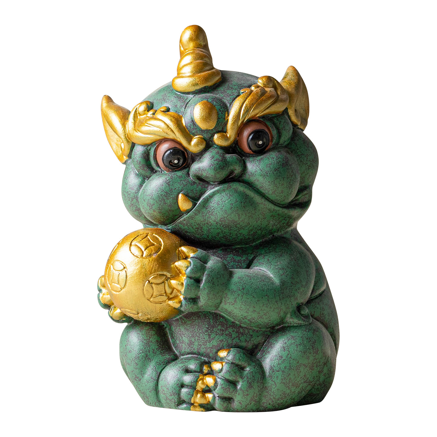 Phong cách Trung Quốc đá sa thạch xanh vi cảnh quan bể cá cảnh quan mới kiểu Trung Quốc Pixiu cầm bóng nhà trang trí sáng tạo quà tặng đồ trang trí