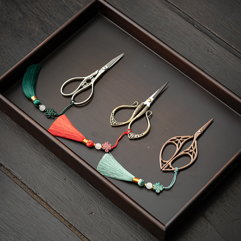 Kéo cắt giấy thủ công cổ điển gia dụng bằng thép không gỉ