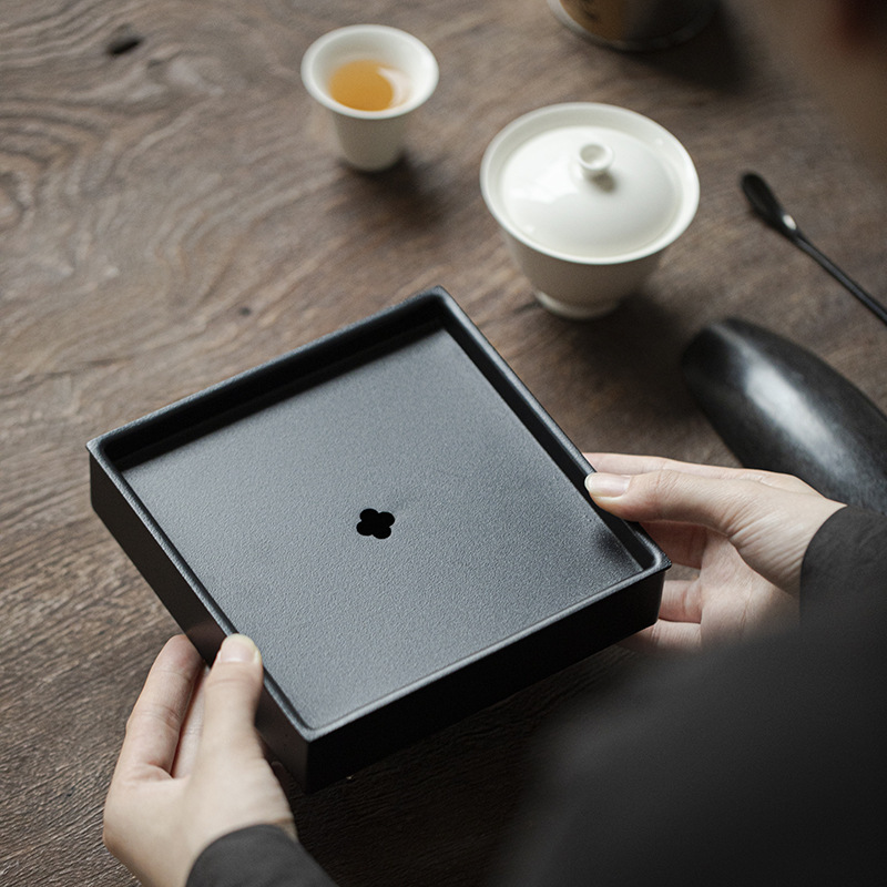 Ấm sắt nghệ thuật khay trà nhỏ đựng nước khay trà pha khô khay trà khay trà nước biển trà gia dụng kiểu Trung Quốc