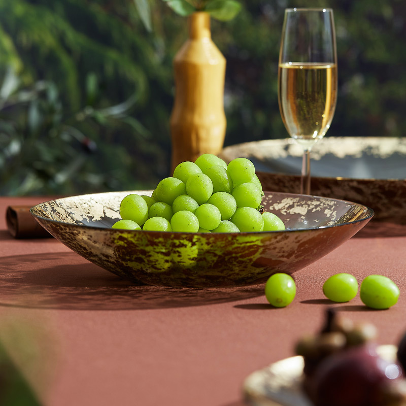 Khay đựng trái cây thời trang cao cấp mẫu mới 2022 khay thủy tinh pha lê cỡ lớn khay đựng cà phê phòng khách gia dụng khay đựng salad nhẹ nhàng sang trọng