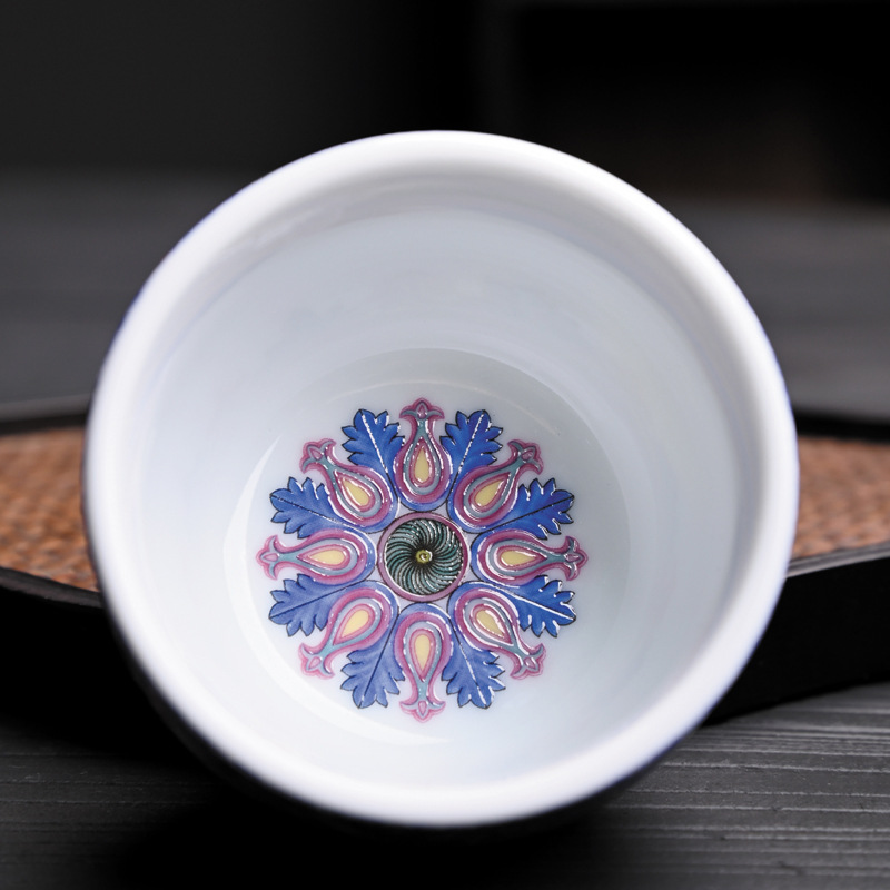 Bộ tách trà men Jingdezhen Bộ trà Kung Fu tách chủ sở hữu quà tặng cao cấp chuyên dụng cá nhân bán buôn tách trà